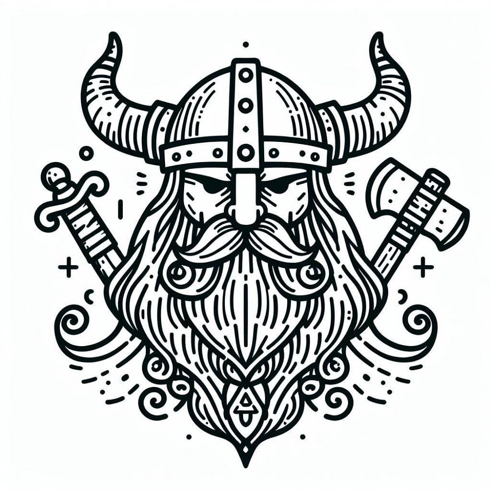 Le Viking coloring page