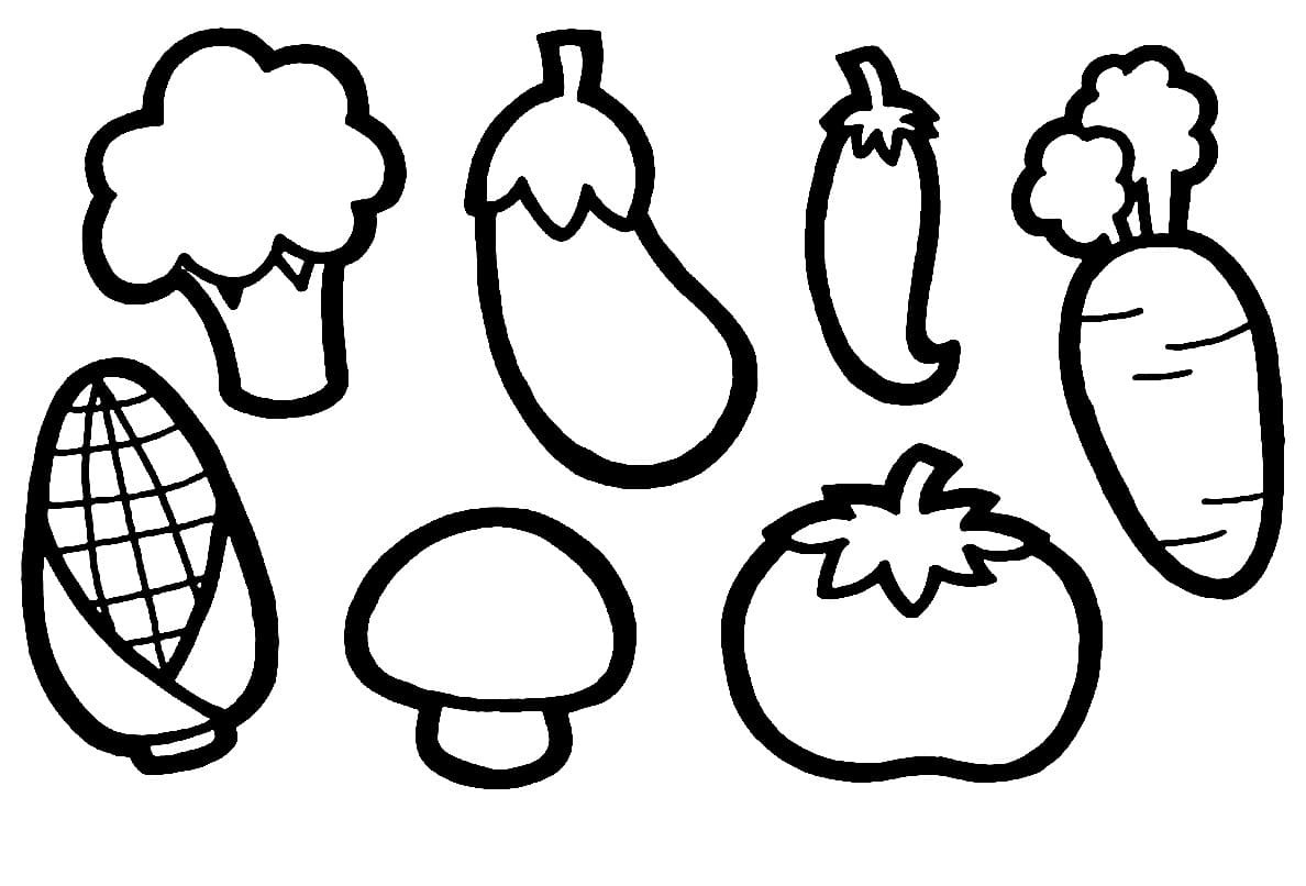 Légumes Adorables coloring page