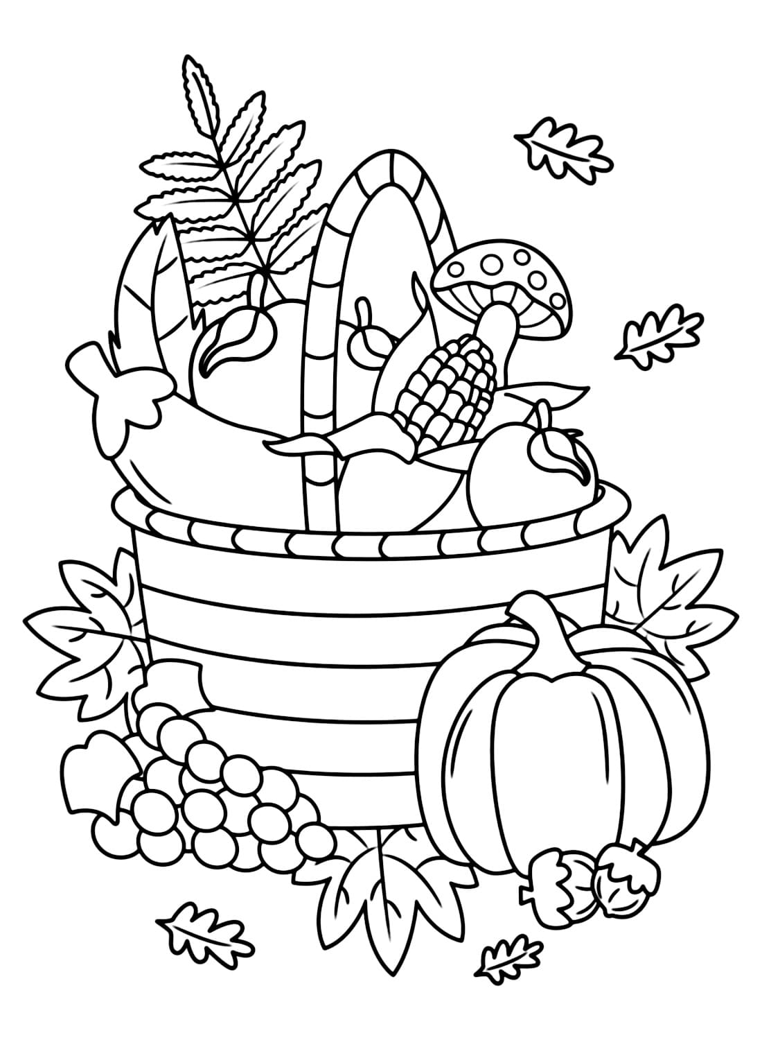 Légumes d’automne coloring page