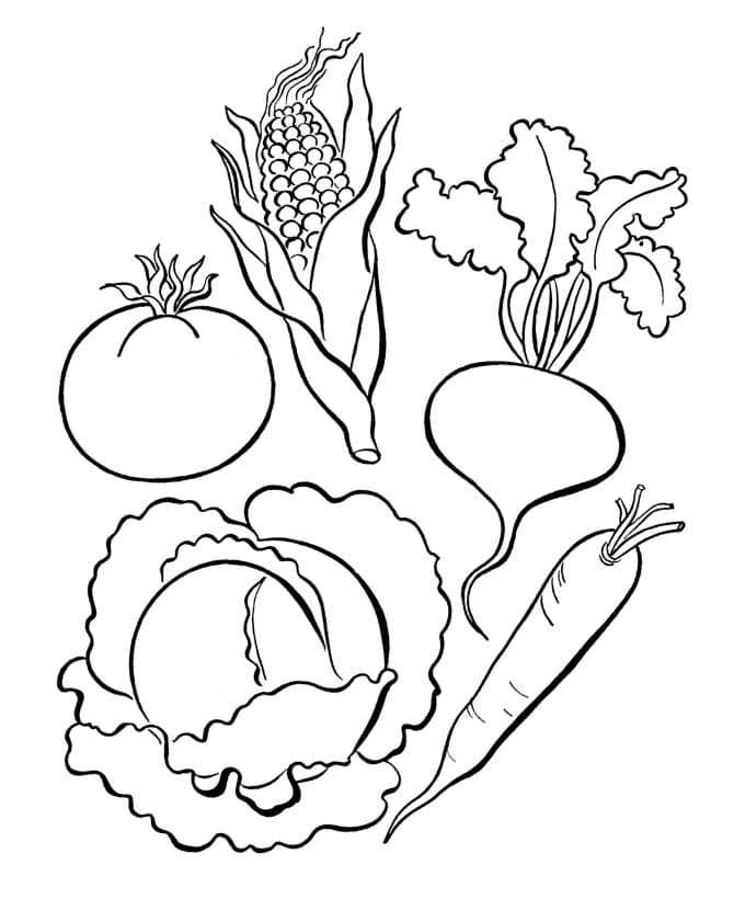 Légumes Gratuits Pour les Enfants coloring page