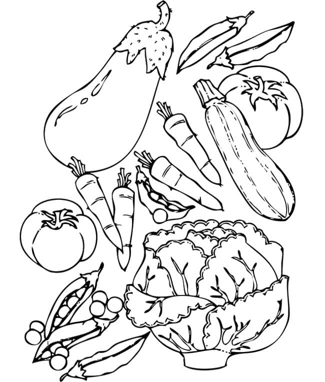 Légumes Imprimable coloring page