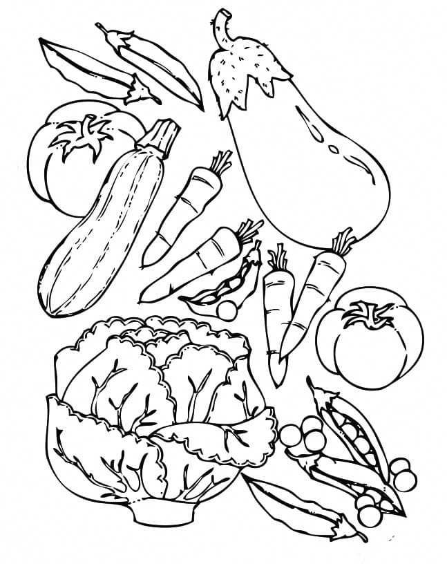 Légumes Pour Enfants coloring page
