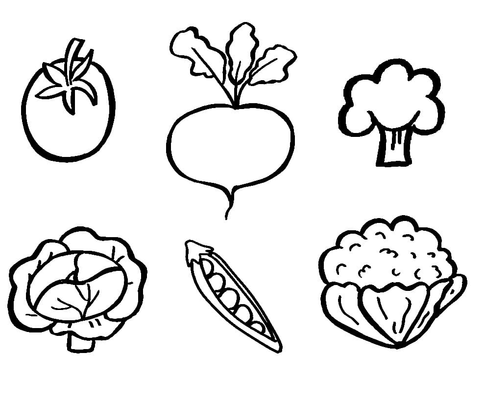 Légumes pour les tout-petits coloring page