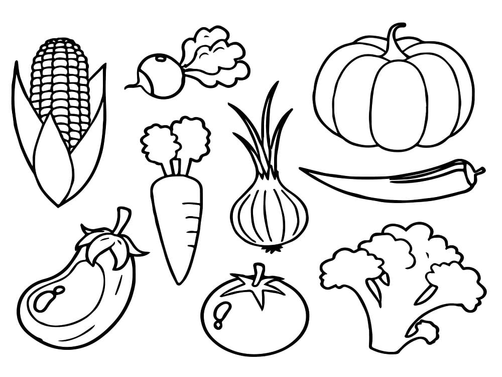 Légumes Simples coloring page