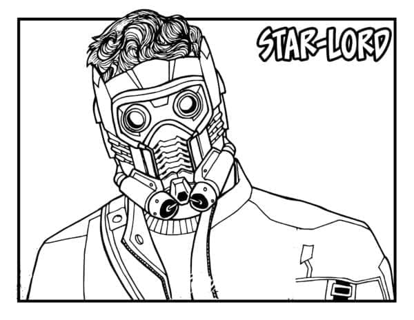 Les Gardiens de la Galaxie Star-Lord coloring page