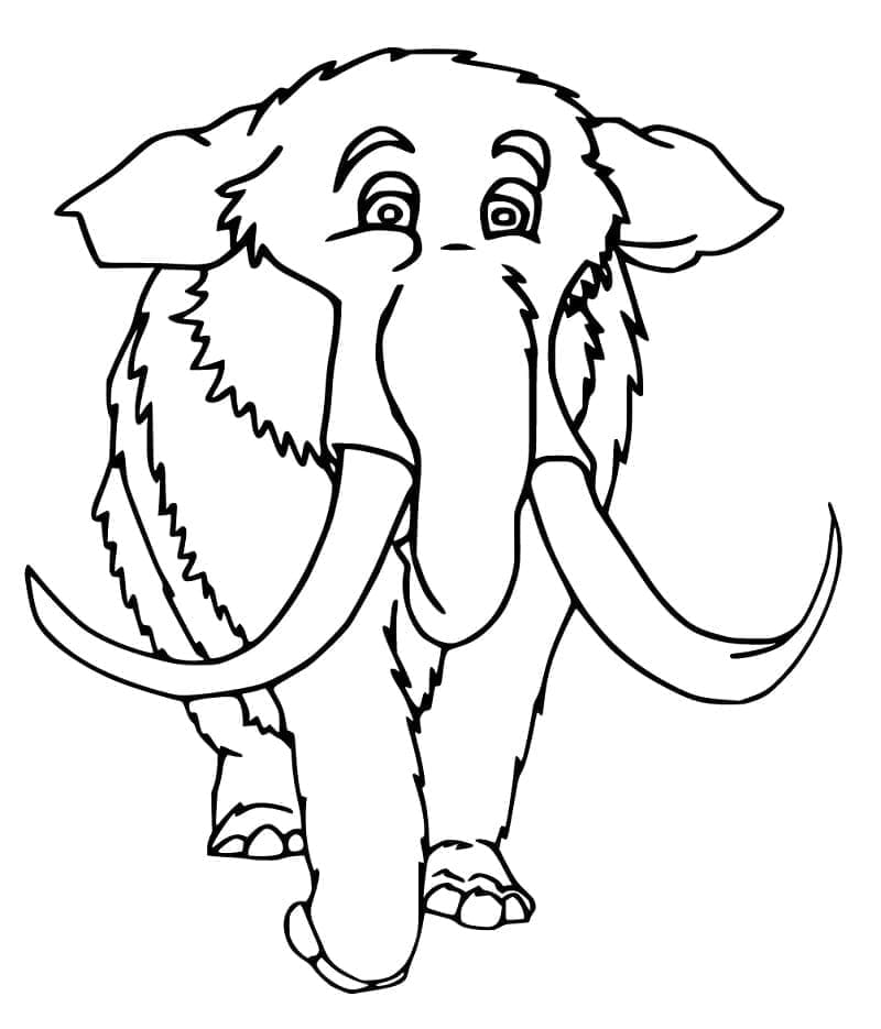 Mammouth 1 coloring page