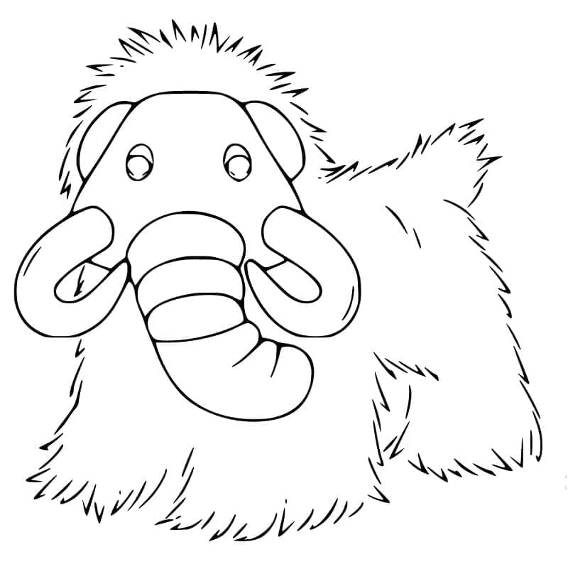 Mammouth Gratuit coloring page