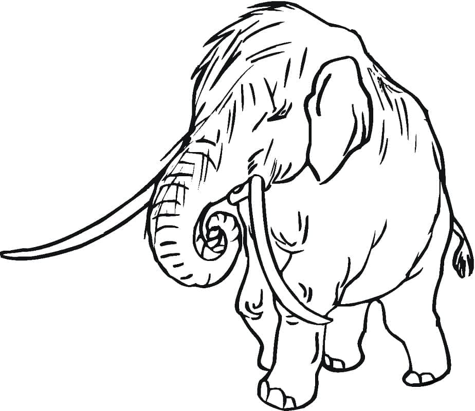Mammouth Imprimable coloring page
