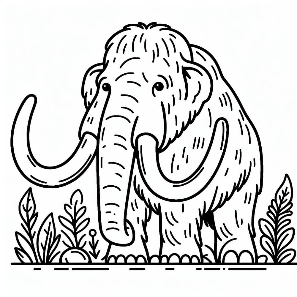 Mammouth Mignon coloring page