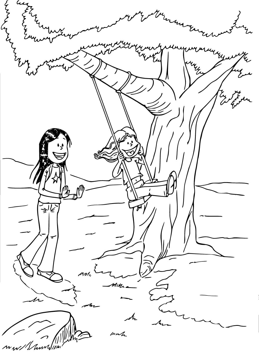 Marine et Wendy Les Sisters coloring page