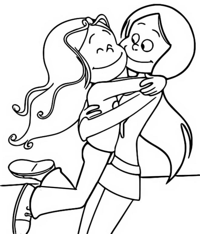 Marine et Wendy coloring page