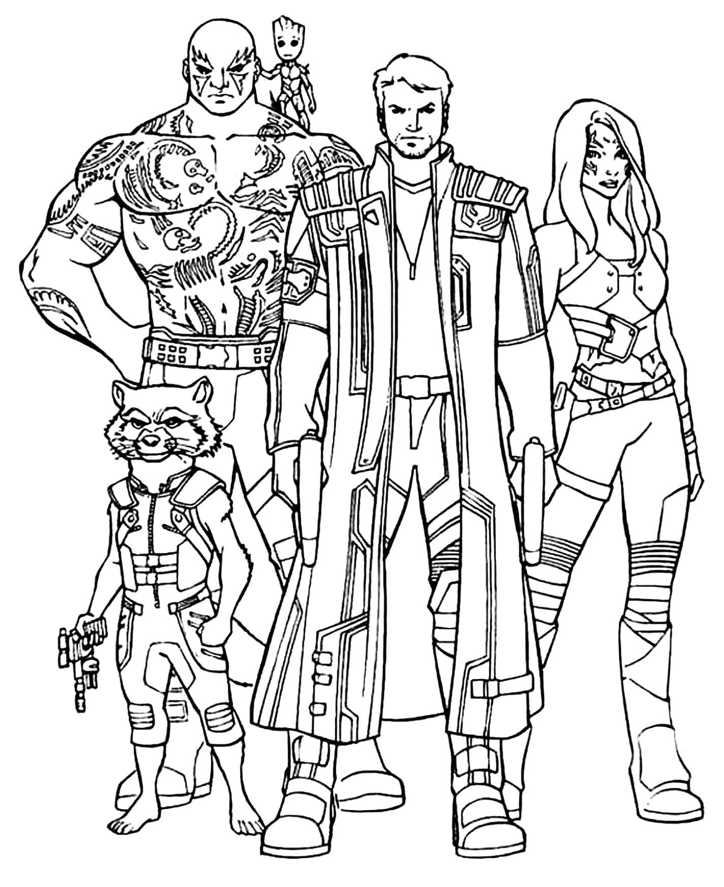 Marvel Les Gardiens de la Galaxie coloring page