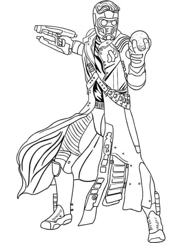 Marvel Star-Lord coloring page