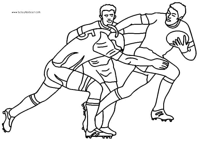 Match de Rugby coloring page