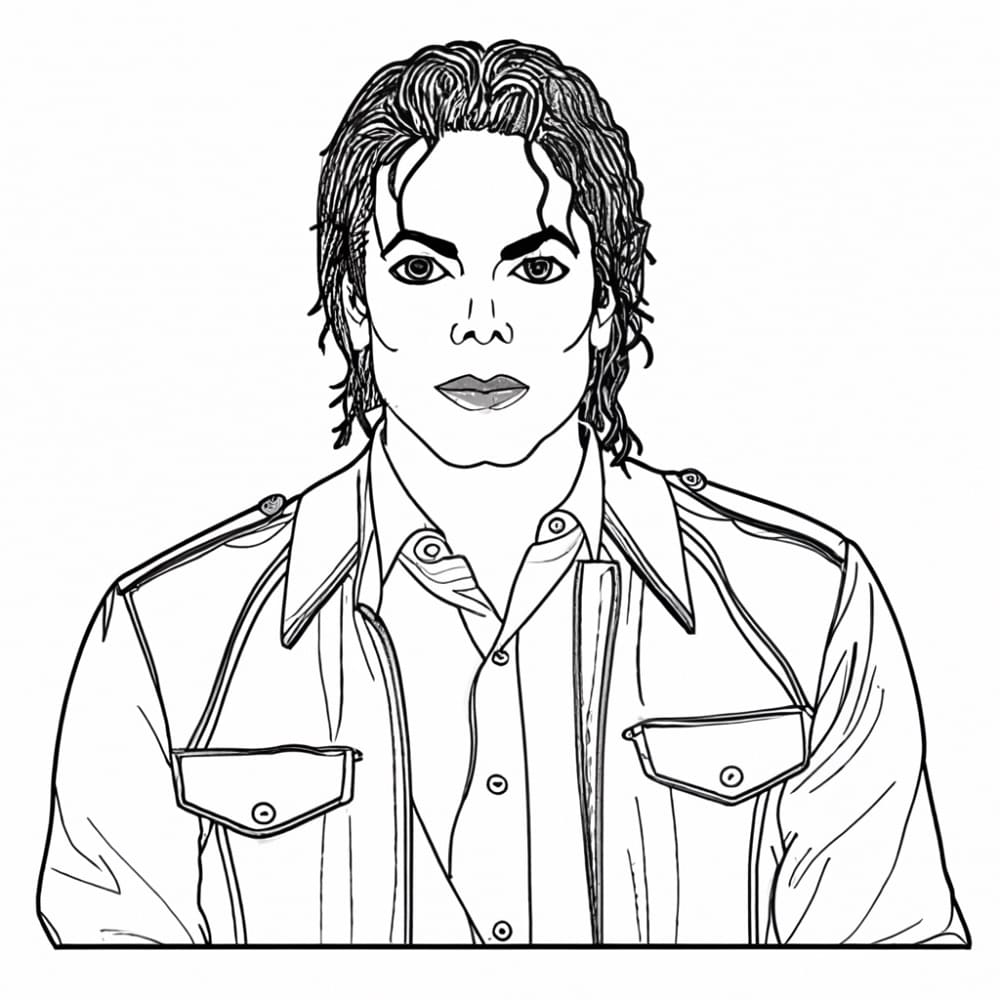 Michael Jackson 10 coloring page