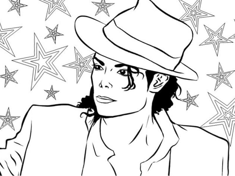 Michael Jackson 2 coloring page