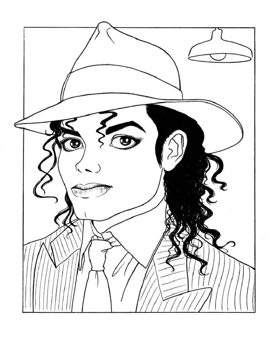 Michael Jackson 3 coloring page