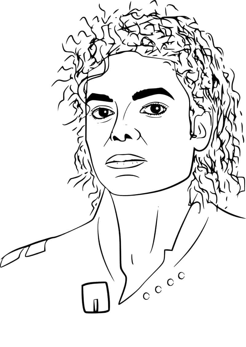 Michael Jackson 5 coloring page