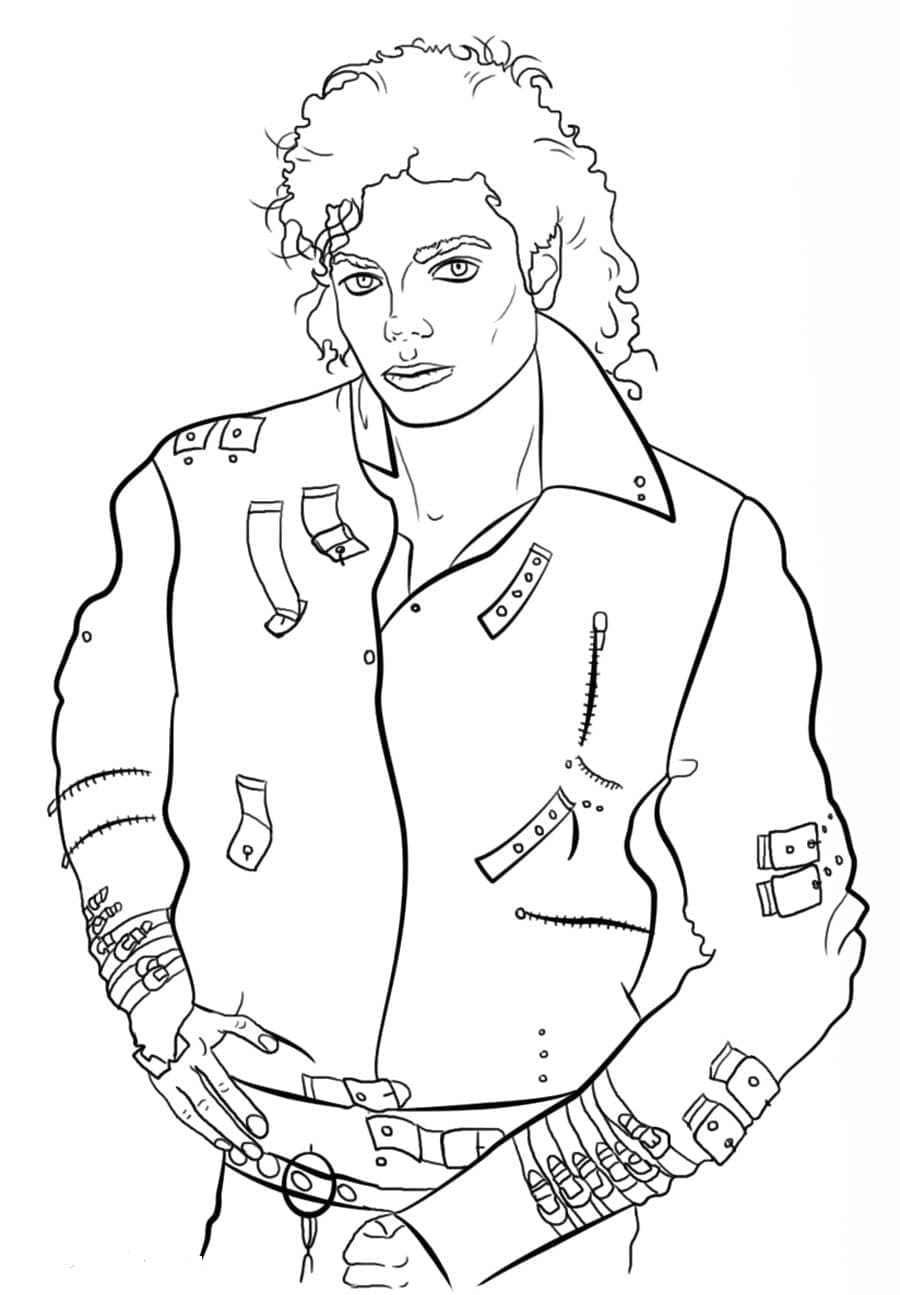 Michael Jackson 6 coloring page