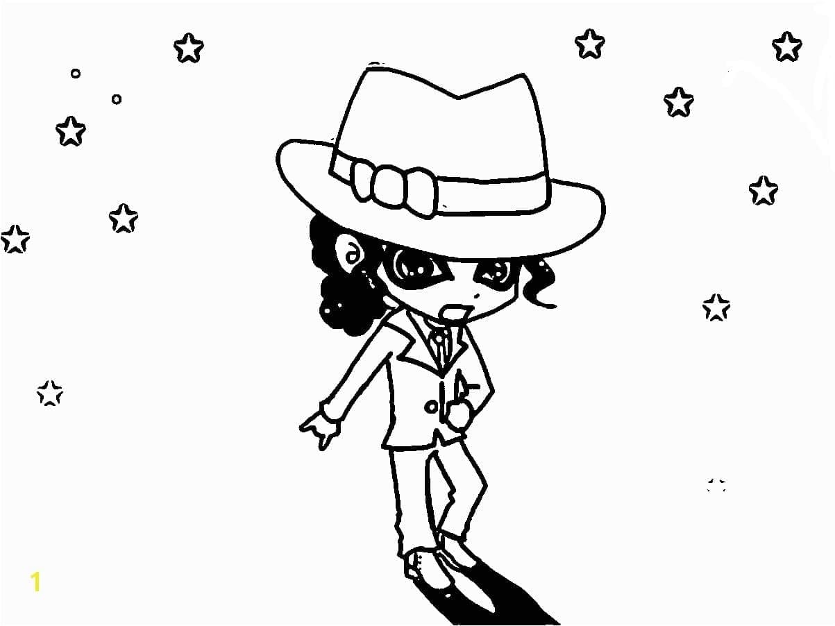 Michael Jackson Chibi coloring page