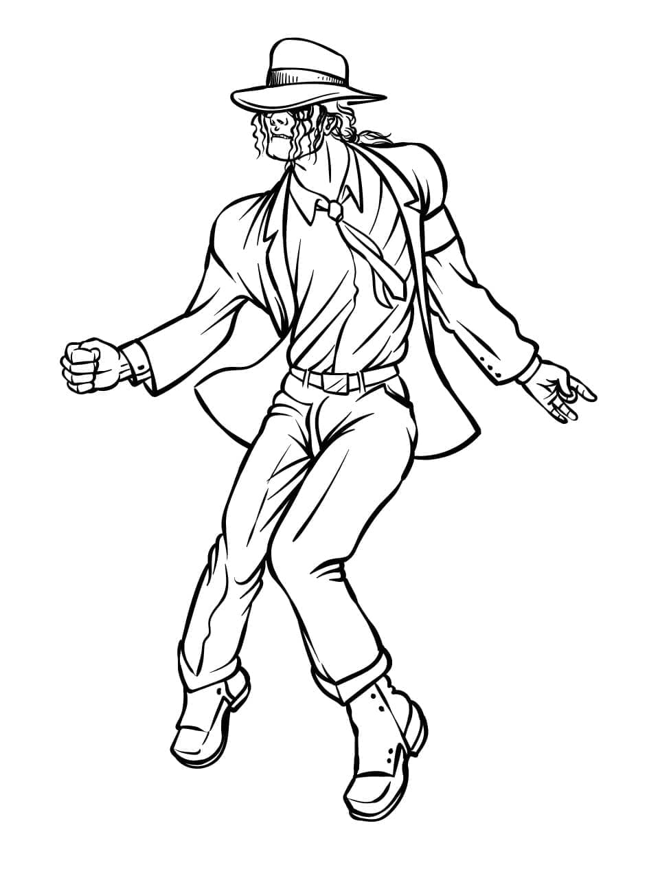 Michael Jackson Danse coloring page