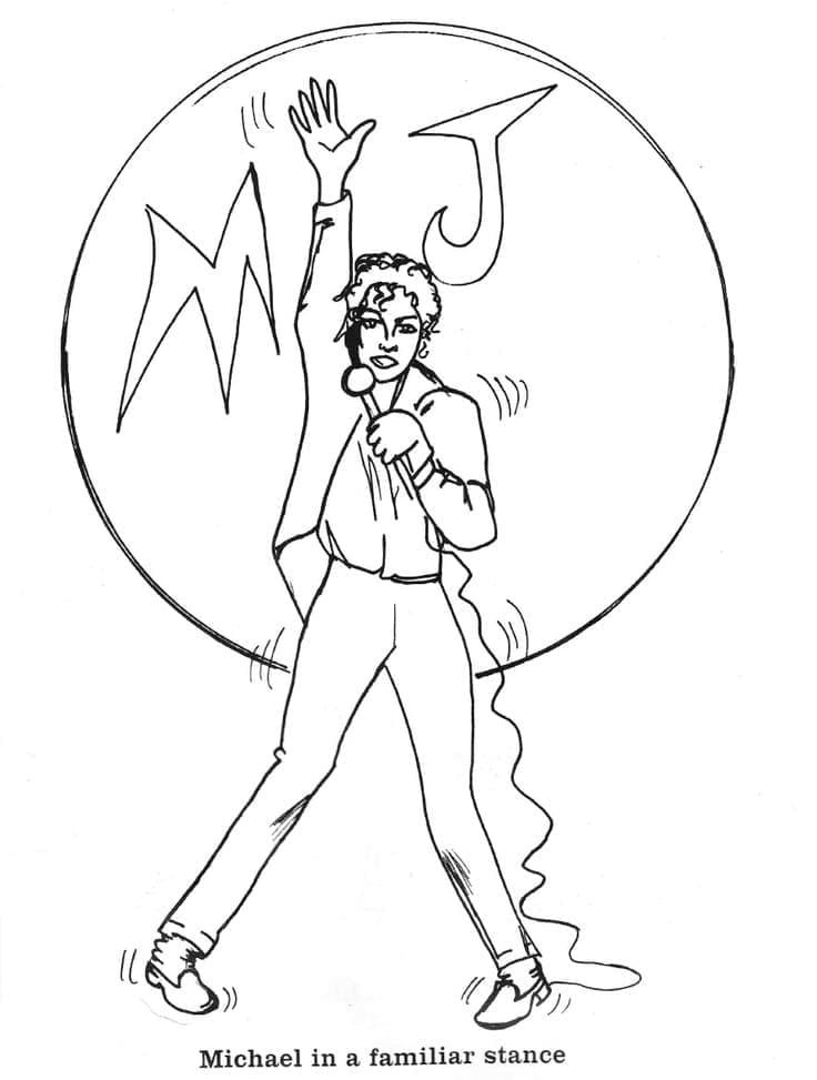 Michael Jackson Imprimable coloring page