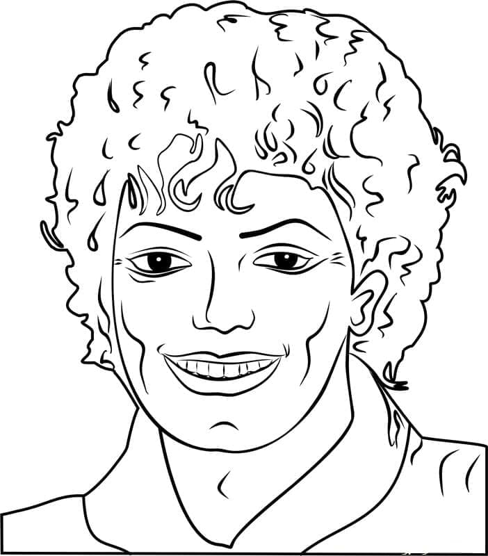 Michael Jackson Souriant coloring page