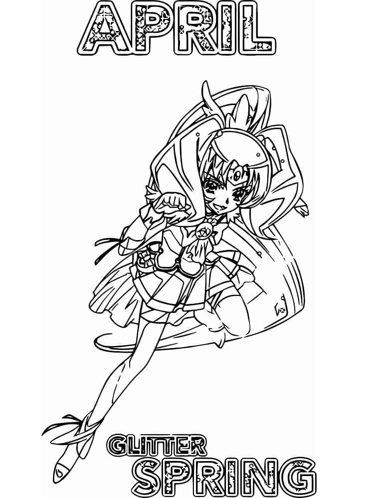 Midorikawa Nao de Glitter Force coloring page