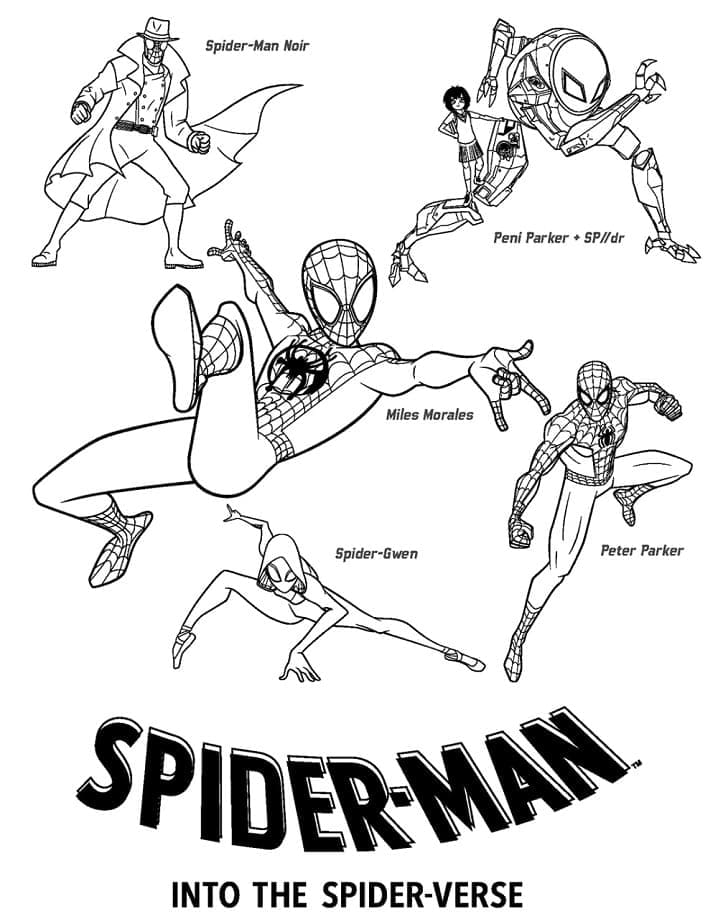 Miles Morales et Spider-Man coloring page