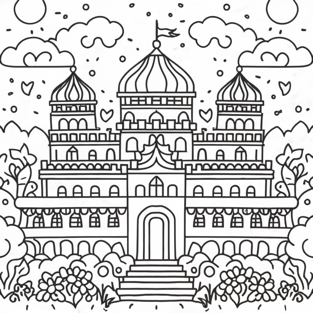 Palais Incroyable coloring page