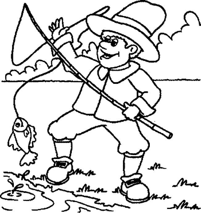 Pêche Imprimable coloring page