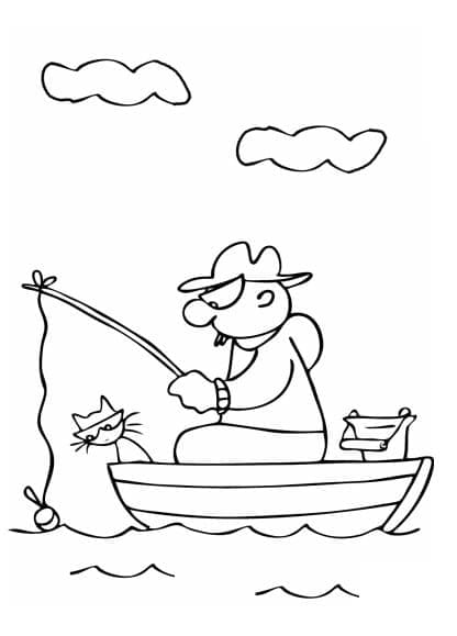 Pêcheur Grincheux coloring page