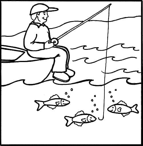 Pêcheur Souriant coloring page