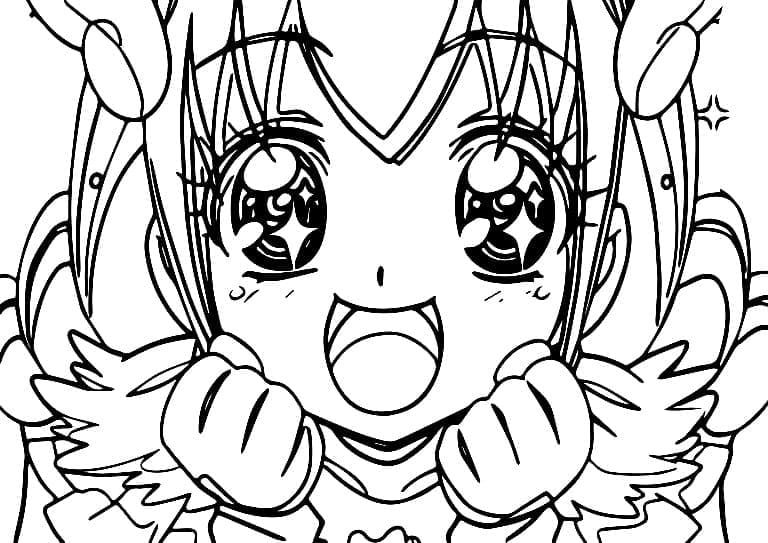 Personnage dans Glitter Force coloring page