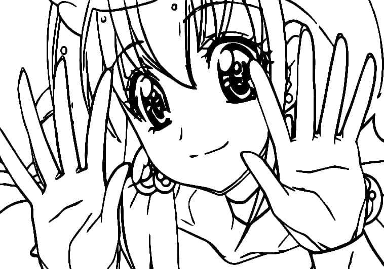 Personnage de Anime Glitter Force coloring page