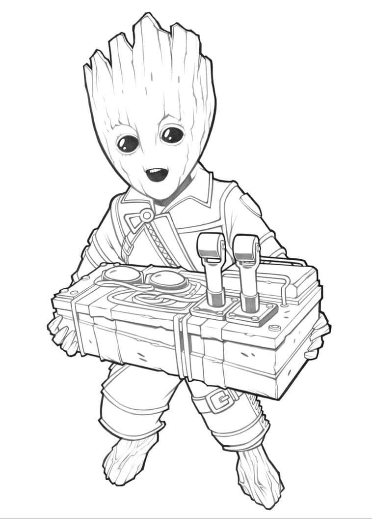 Petit Groot coloring page