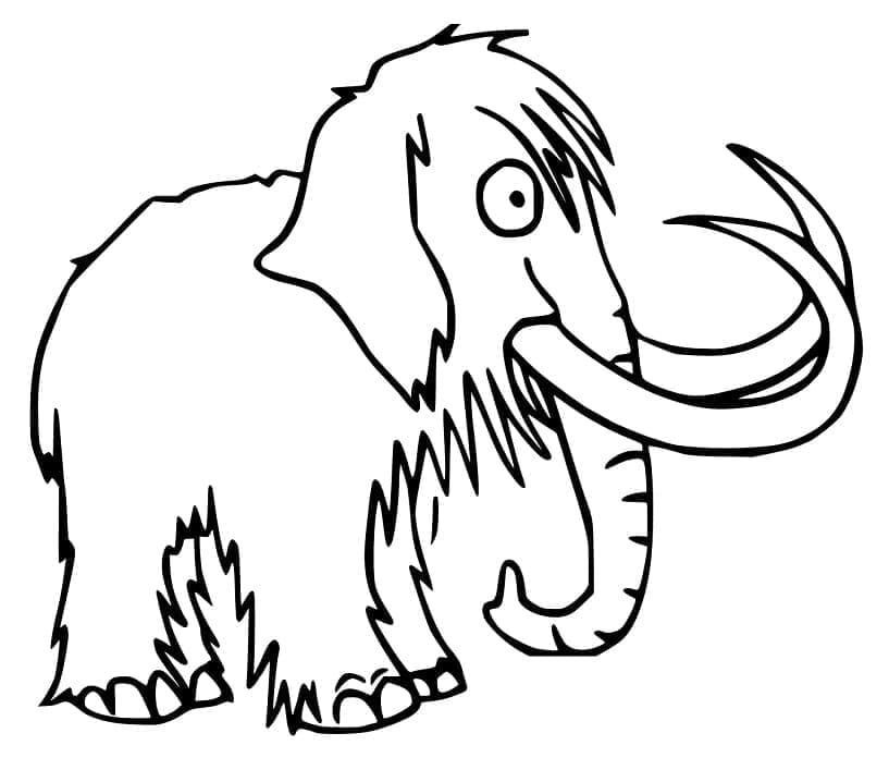 Petit Mammouth coloring page