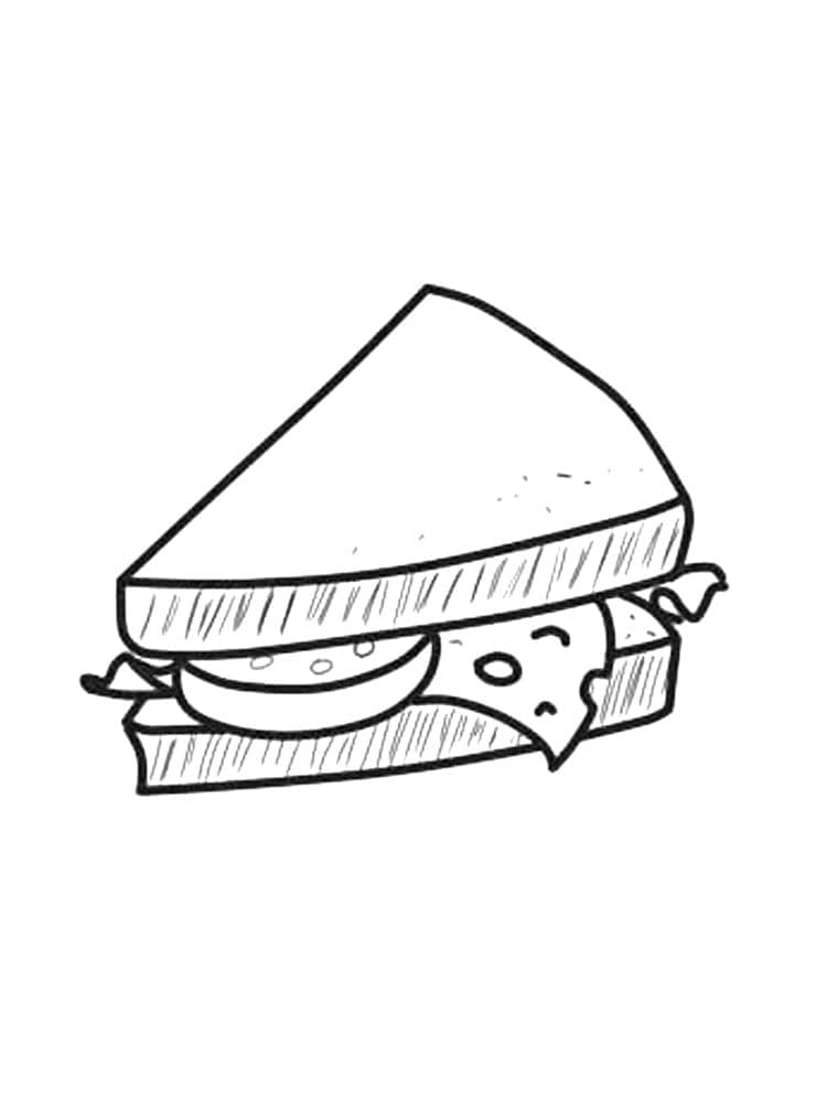 Coloriage Petit Sandwich