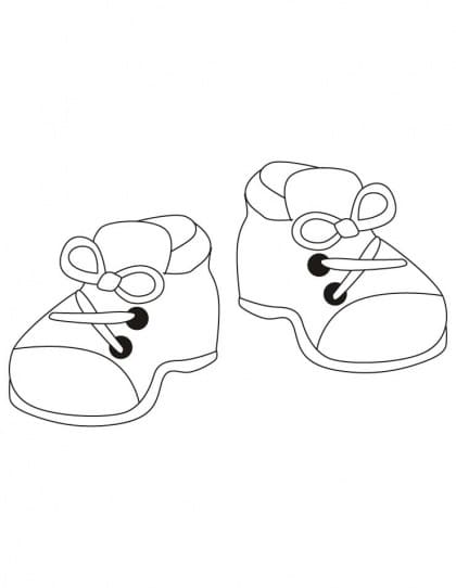 Petites Chaussures coloring page