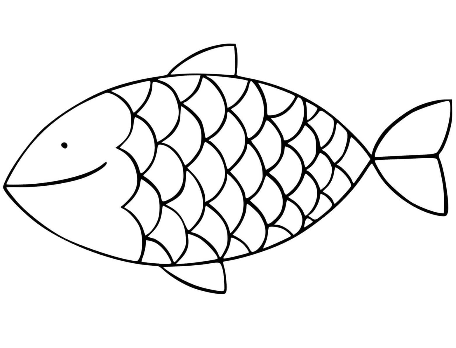 Poisson d’Avril Facile coloring page