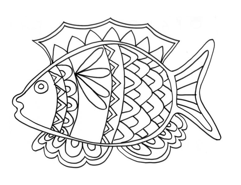 Poisson d’Avril Imprimable coloring page