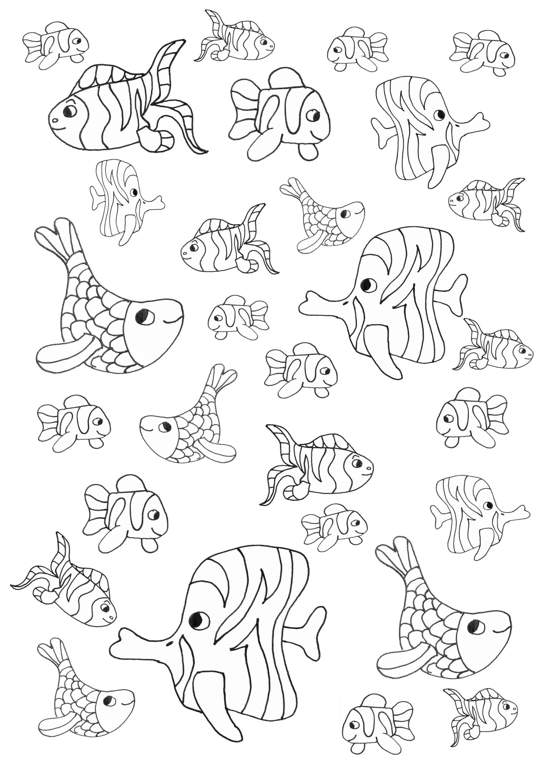 Poissons d’Avril coloring page