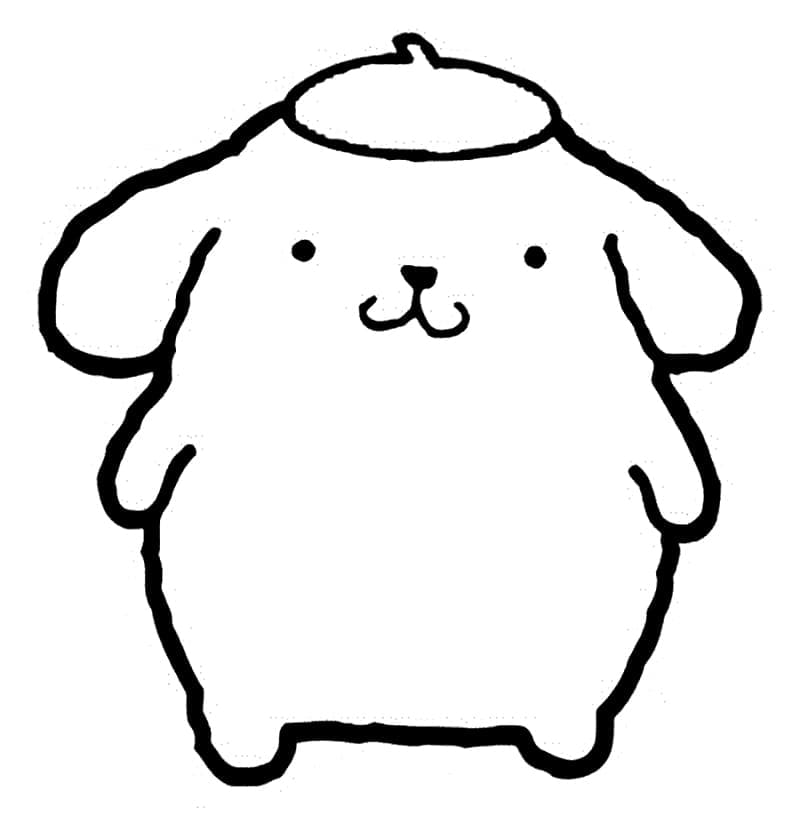 Pompompurin Souriant coloring page