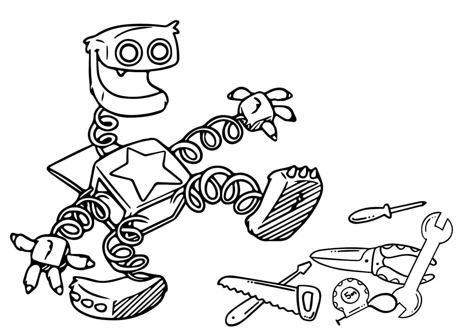 Poppy Playtime Boxy Boo coloring page