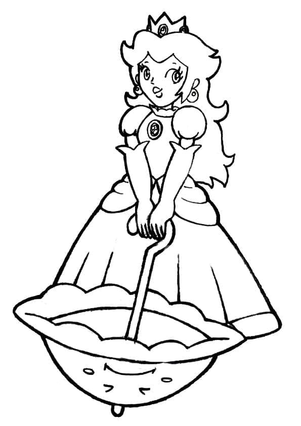 Princesse Peach de Mario Bros coloring page
