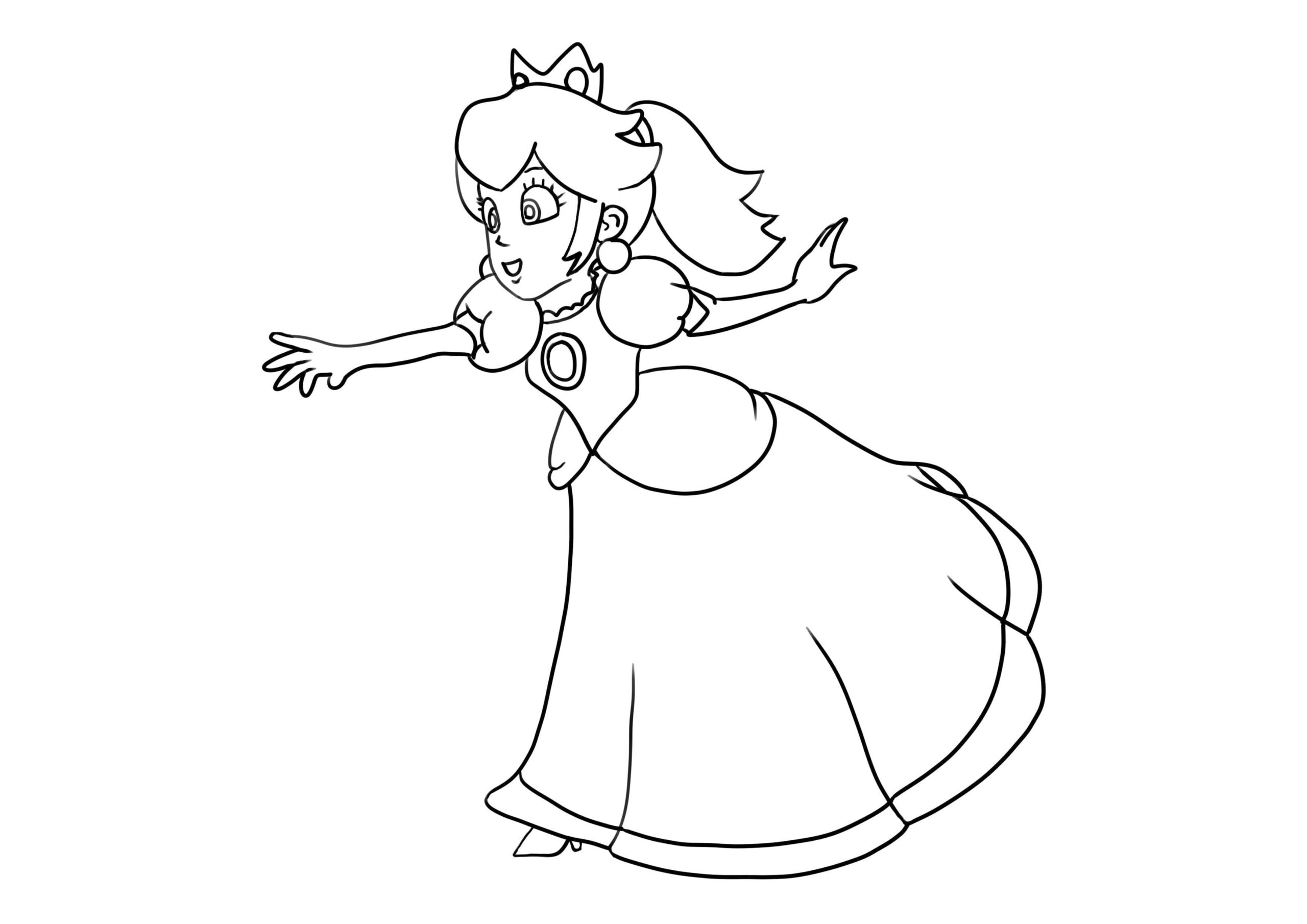 Coloriage Princesse Peach de Mario