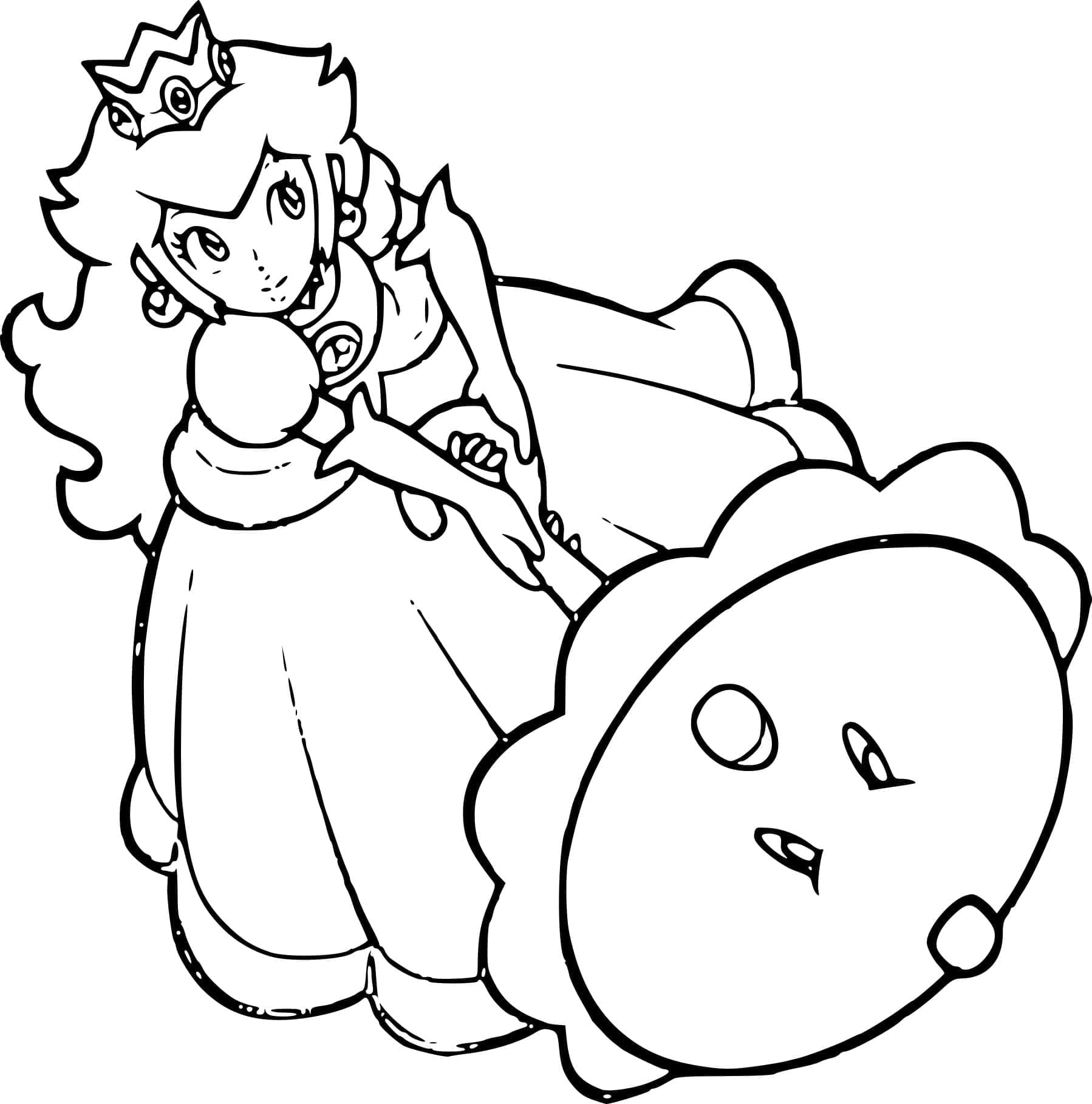 Princesse Peach Incroyable coloring page