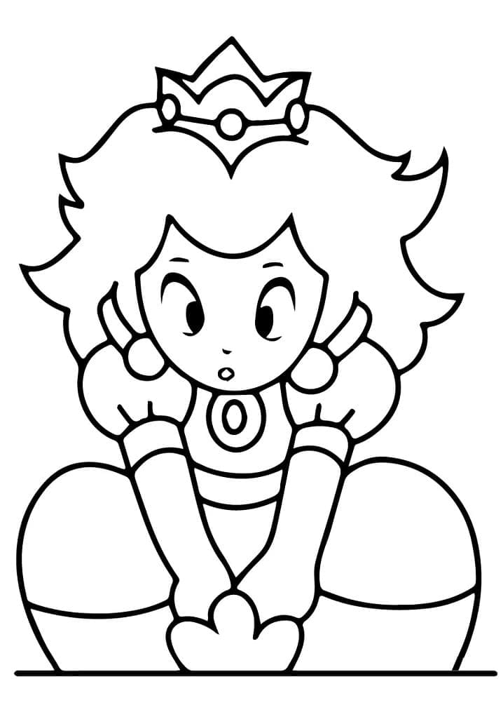 Princesse Peach Simple coloring page