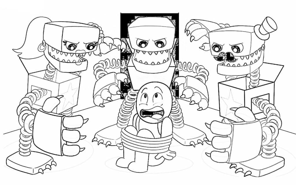Project Playtime Boxy Boo coloring page