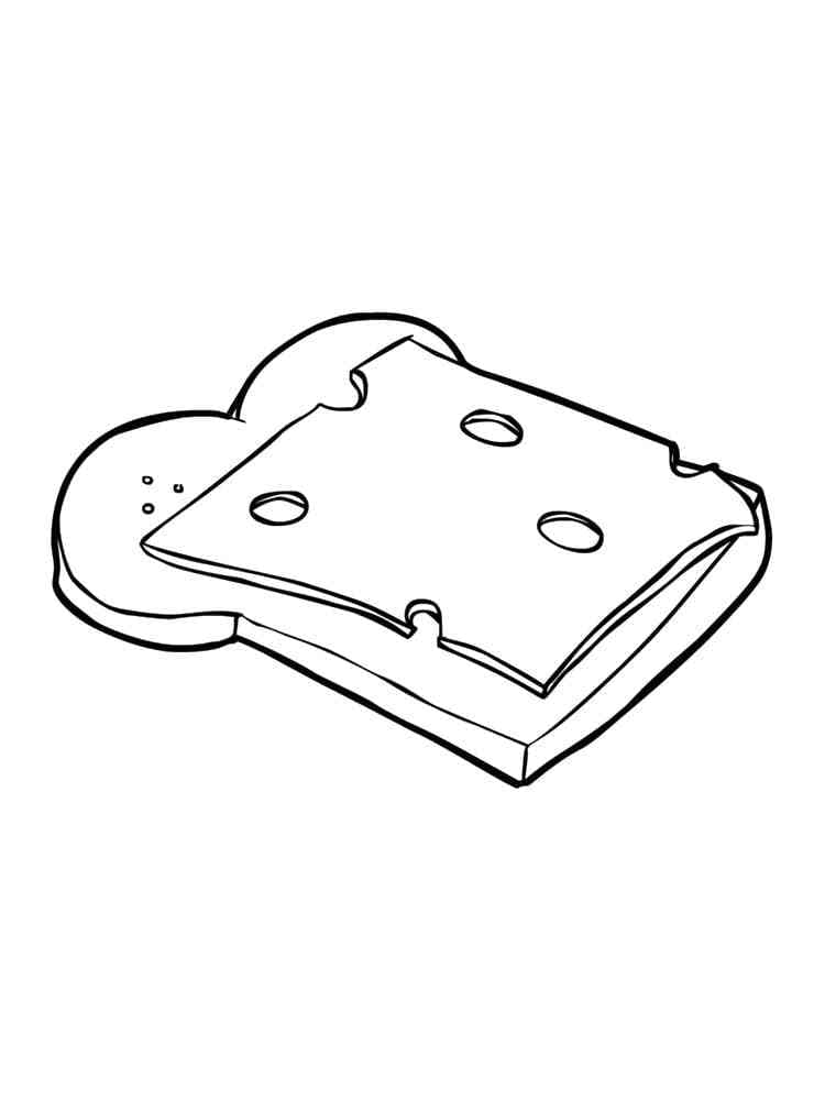 Sandwich au Fromage coloring page